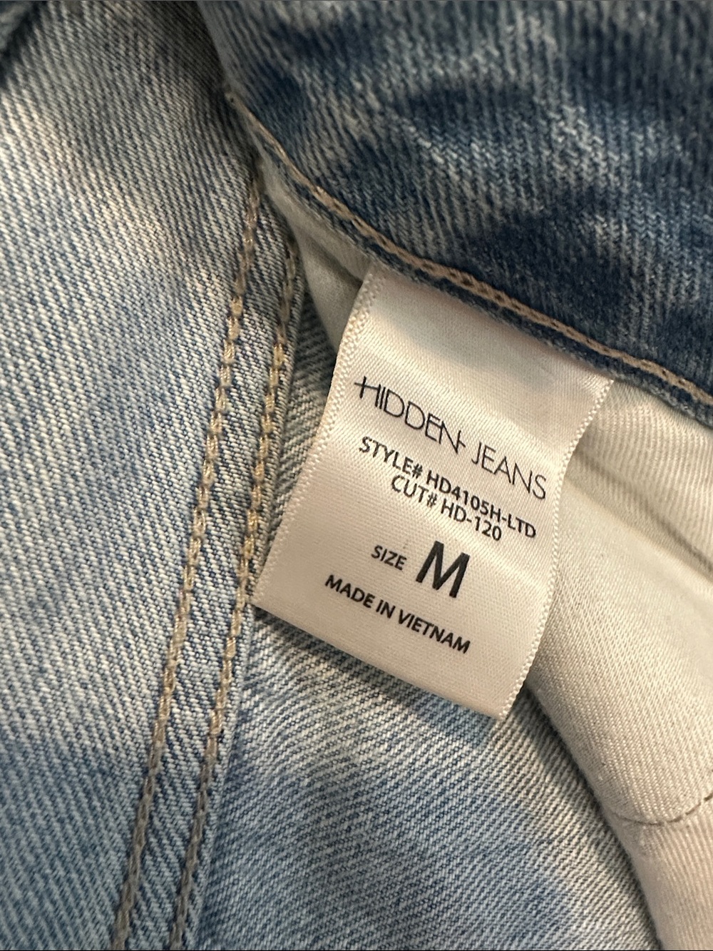 Hidden Jeans Light Wash Distressed Denim Cutoff Shorts - Picture 2 of 5